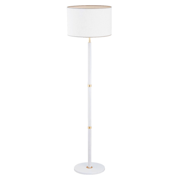 Lampa podłogowa biało-złota SOPRANO 1xE27x15W wym:155x40x40cm Alfa