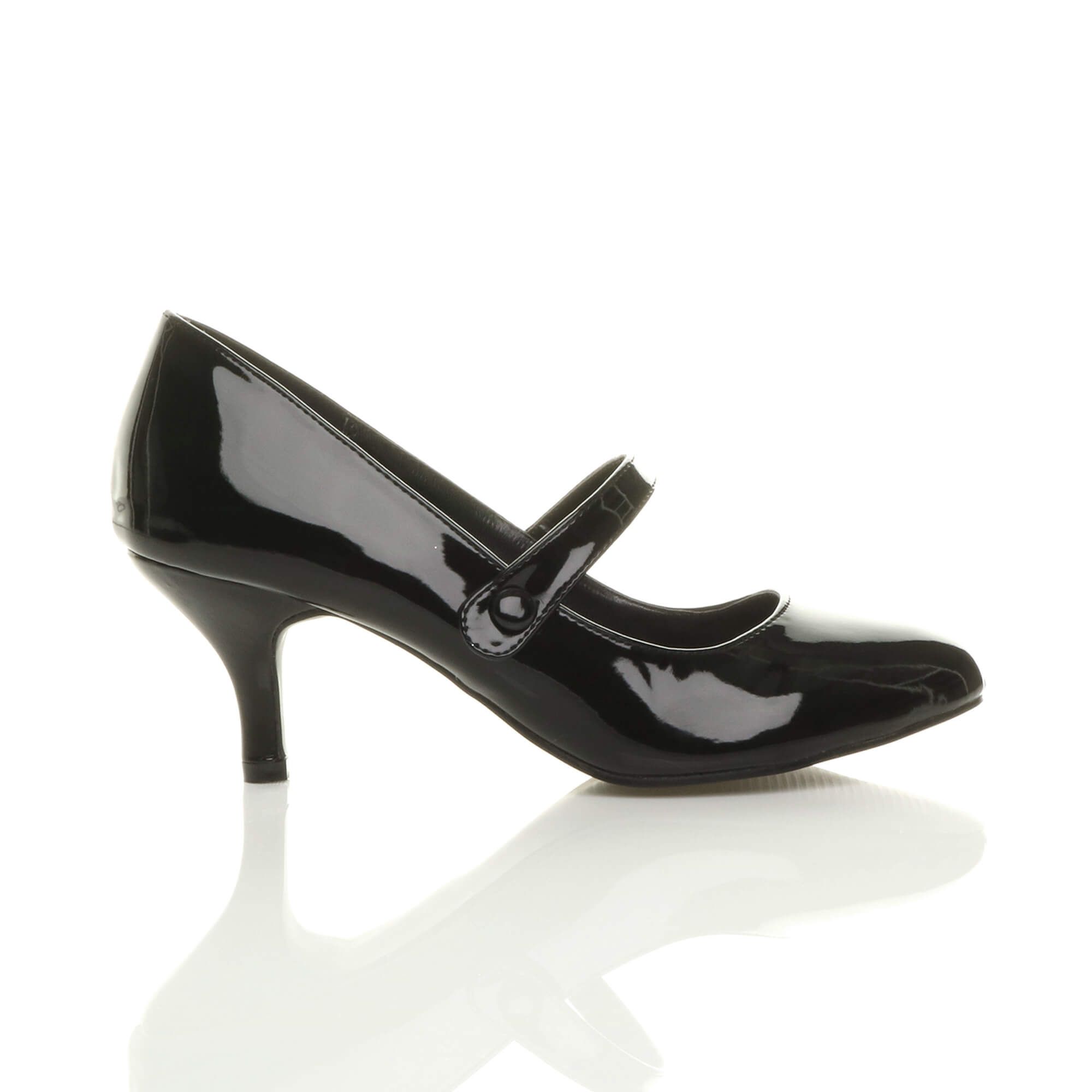 AJVANI Mid Heel Mary Jane Court Shoes