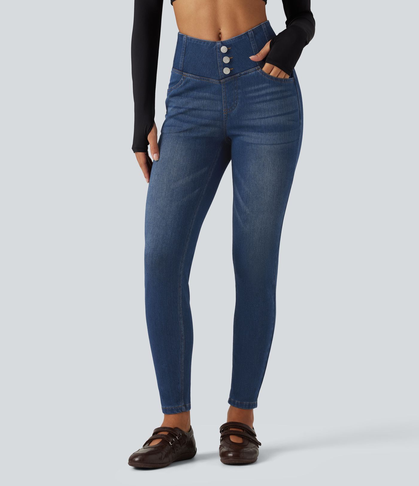 Jean skinny Halara Flex™ taille haute avec poches