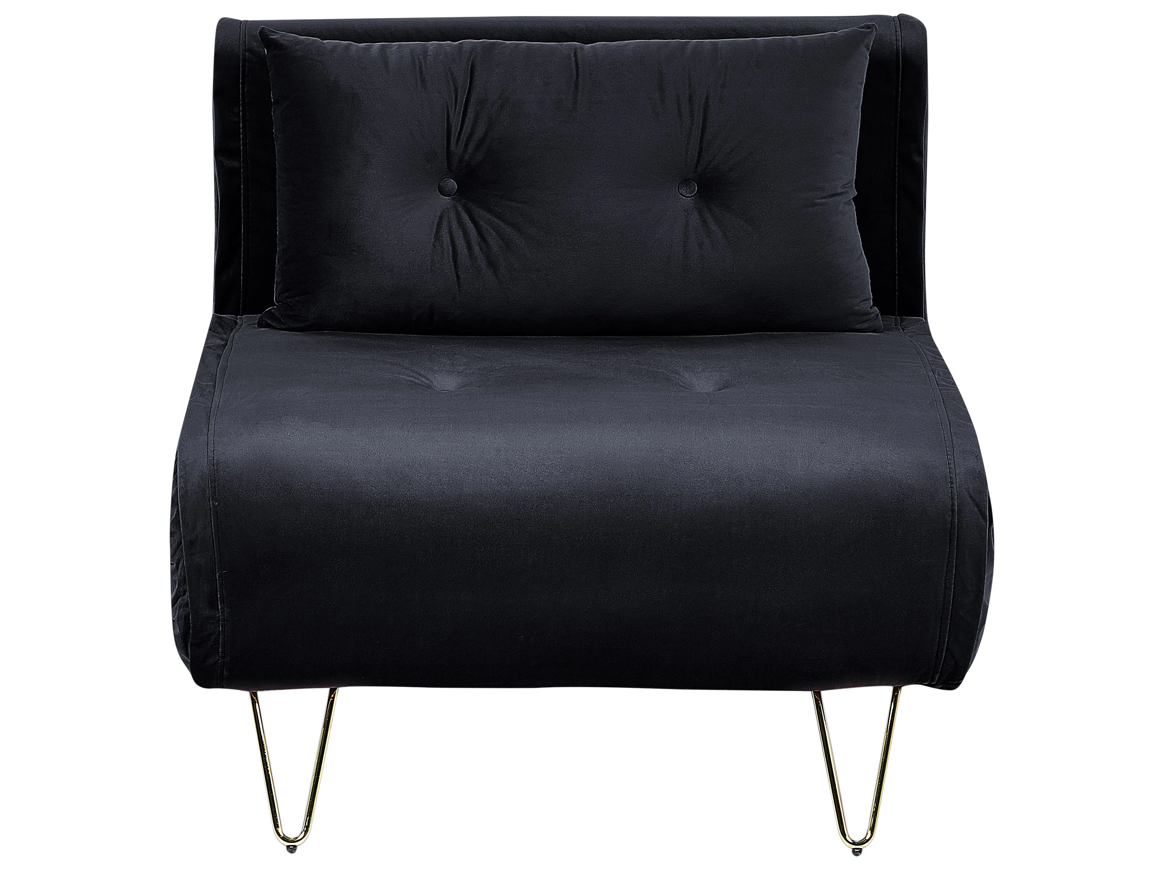 Sofa Bed 2 Seater VESTFOLD Velvet Black