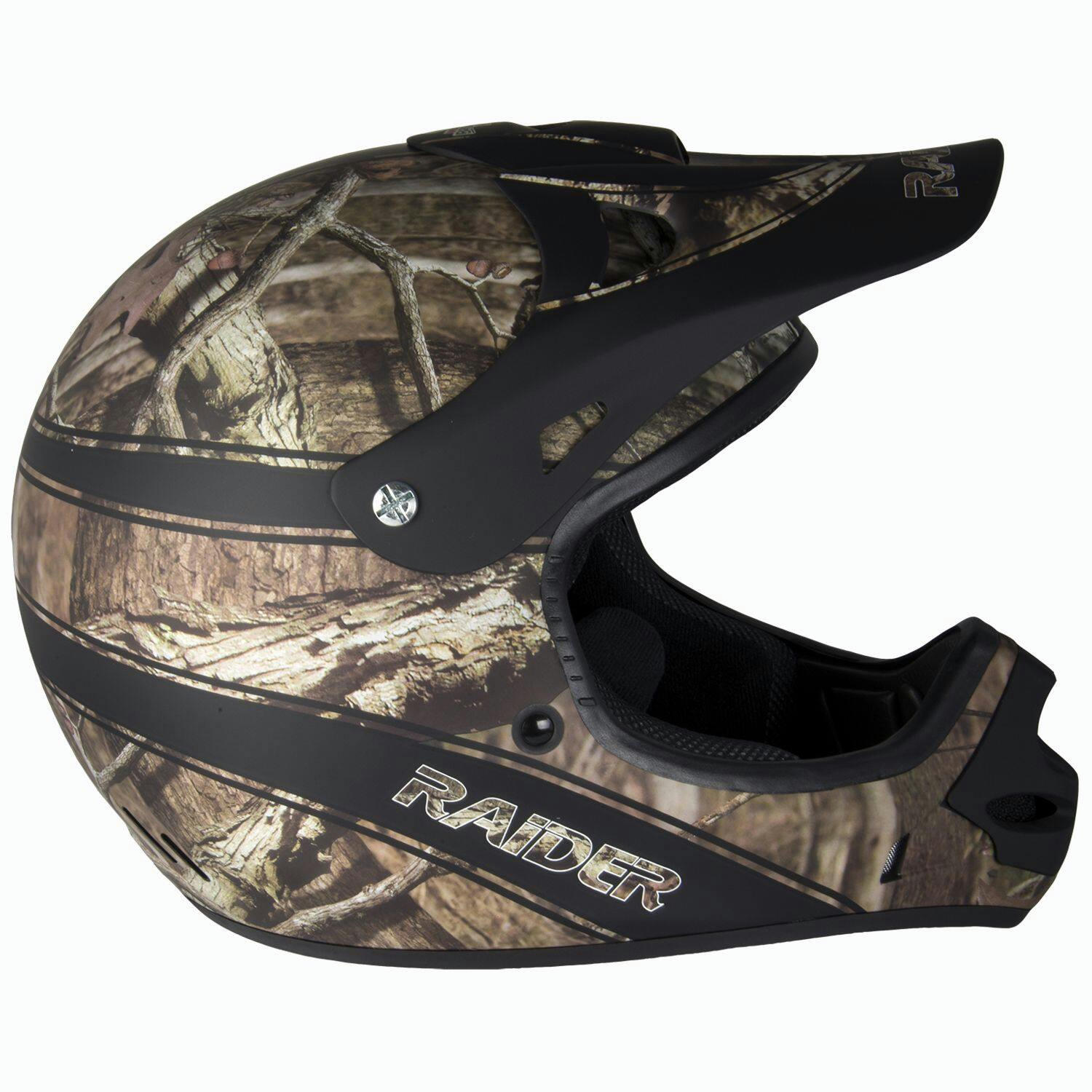 Raider Ambush Youth MX Helmet, Mossy Oak Breakup Infinity Camo, Assorted Sizes
