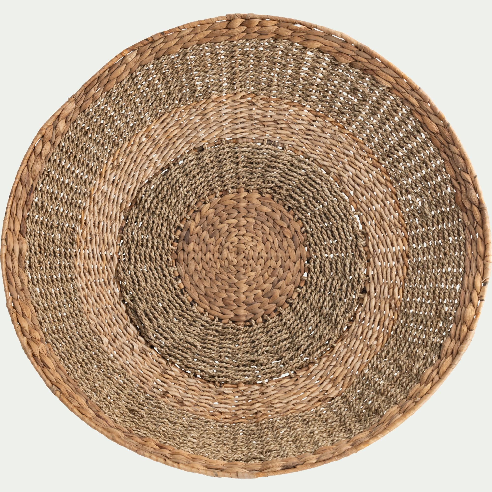 DEVENSON - Décoration murale ronde en fibres naturelles D82cm - naturel