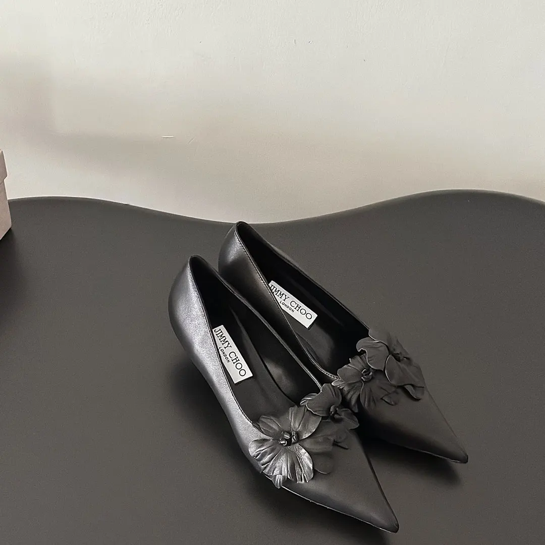 Jimmy Choo 6CM Slim And Simple Fashion Slide Sandal