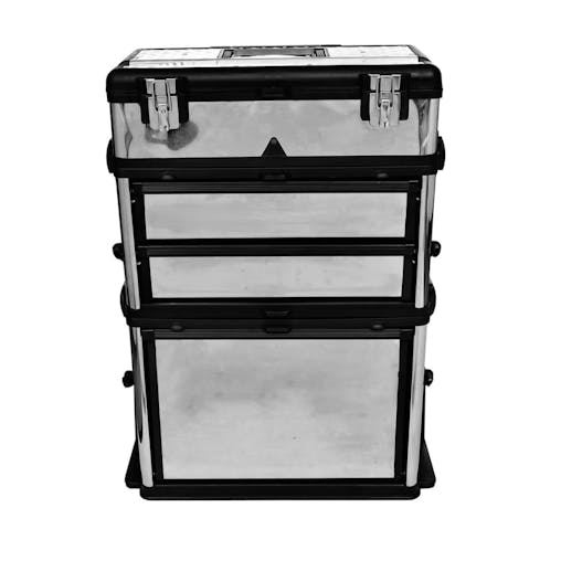NNEVL 3-Part Rolling Tool Box with 2 Wheels