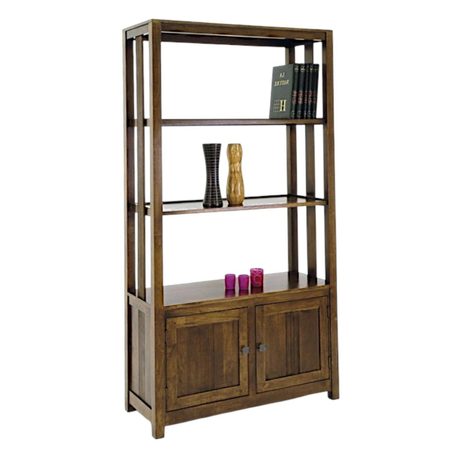 Bibliothèque exotique bois hévéa 100x190cm GALA