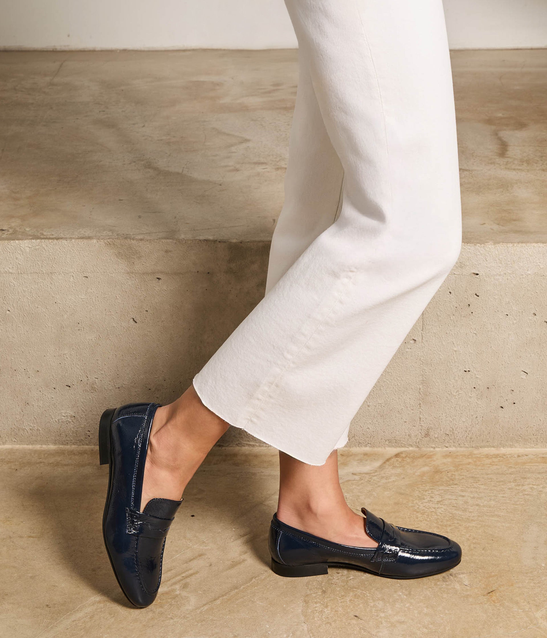 Mocassins vernis marine Abla