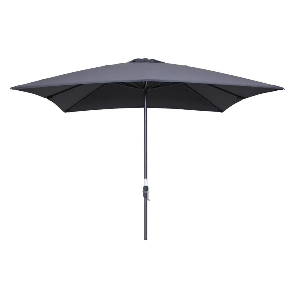Garden Impressions Lotus parasol 250x250cm d.grijs Eureka voet en hoes