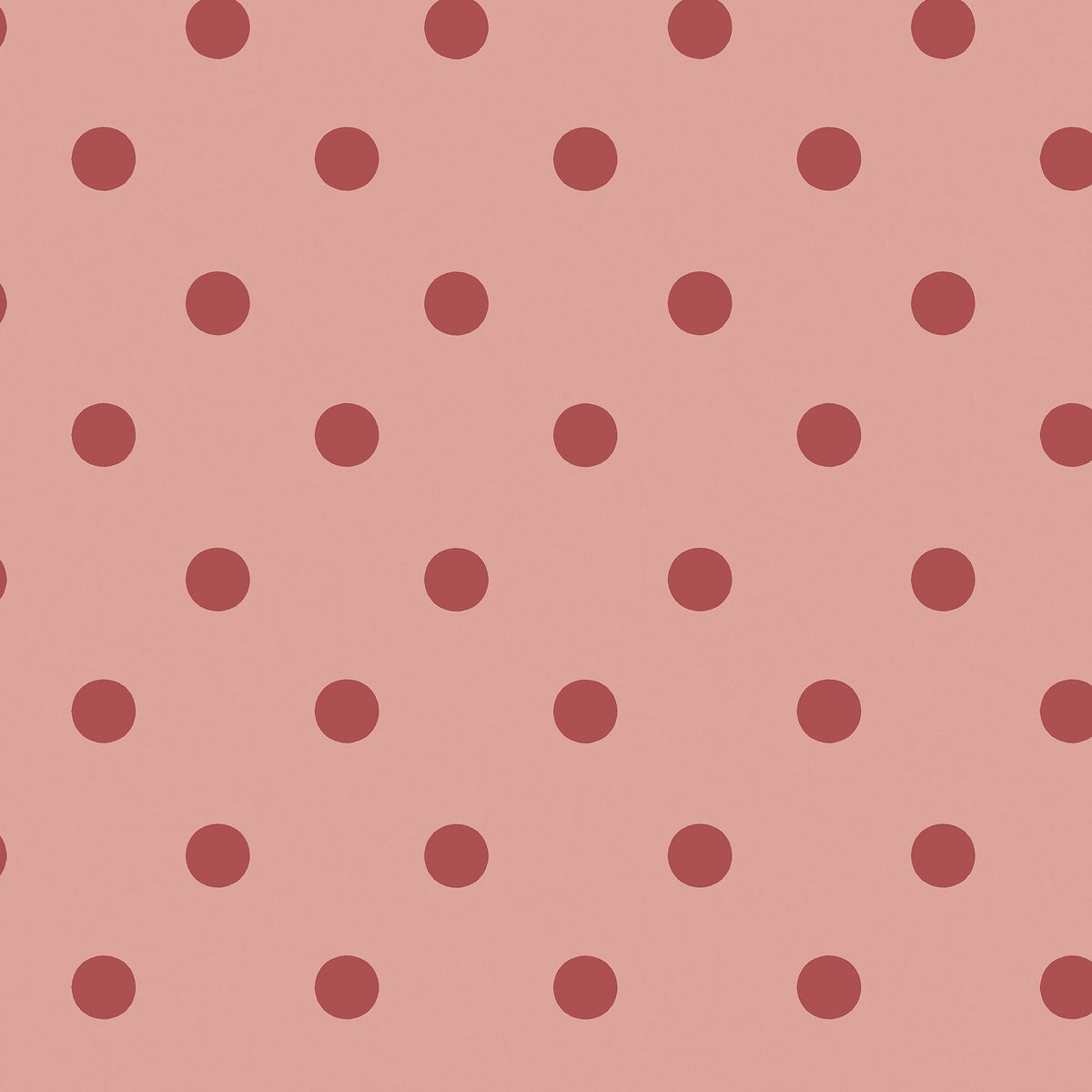 Cath Kidston Vliesbehang - Button Spot Pink & Red