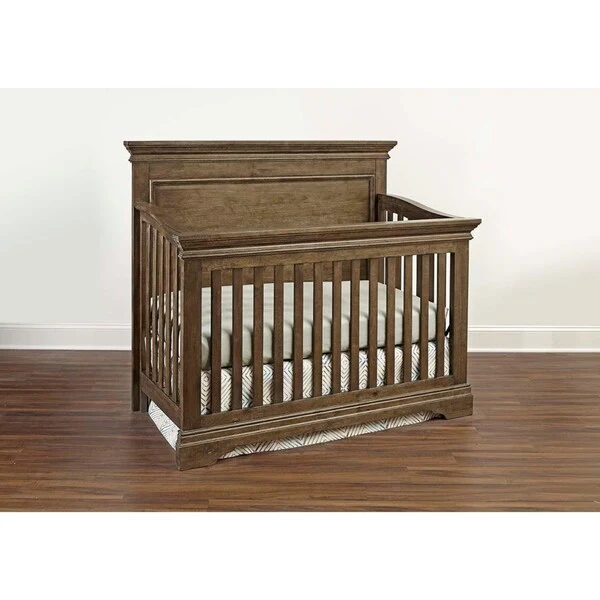 Riley Brushed Almond Solid Hardwood 4 in 1 Crib