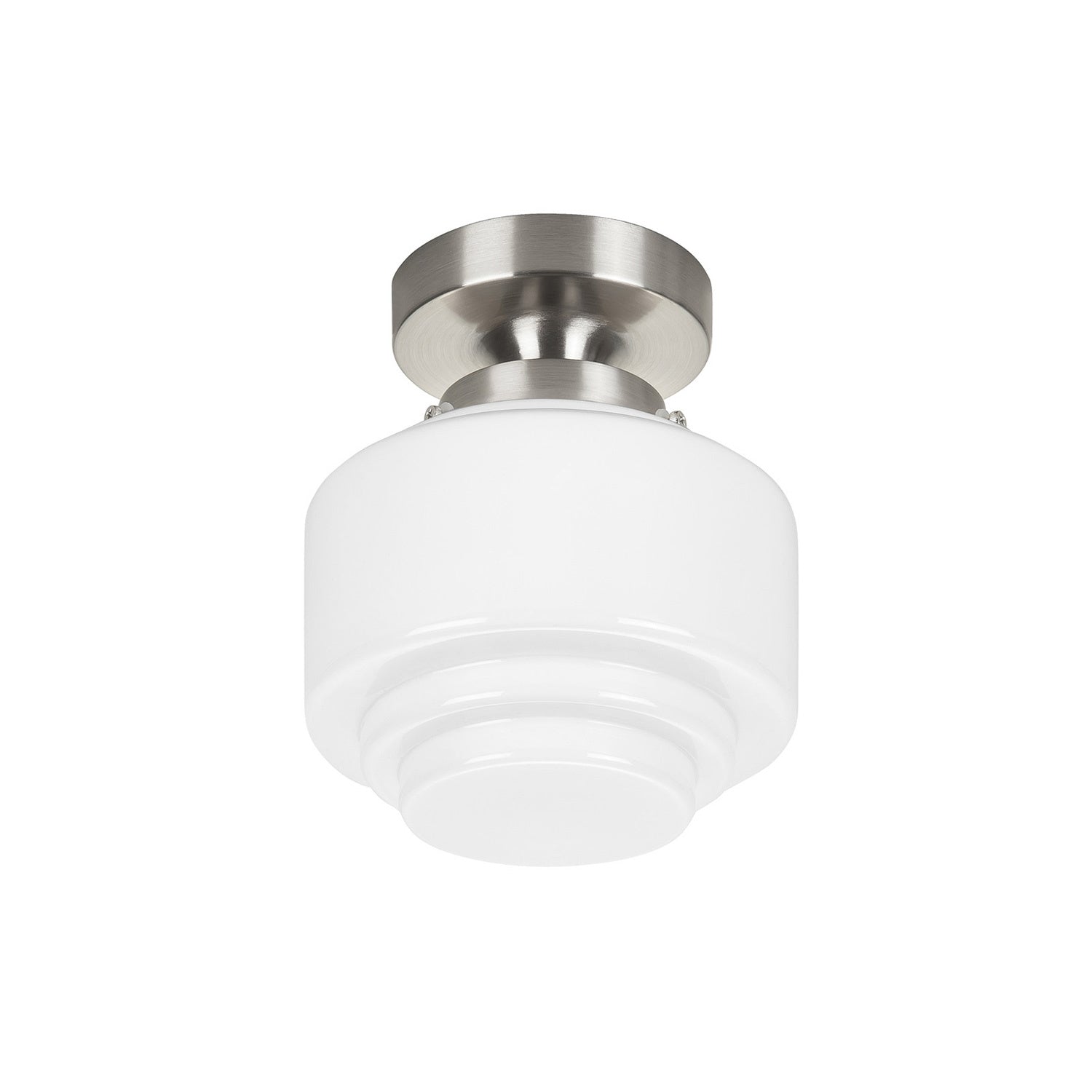 Highlight plafondlamp Deco - 1 lichts - 15 x 19  cm - mat-chroom wit