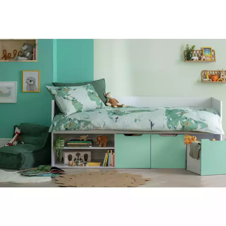Habitat Jude Storage Cabin Bed - White And Green