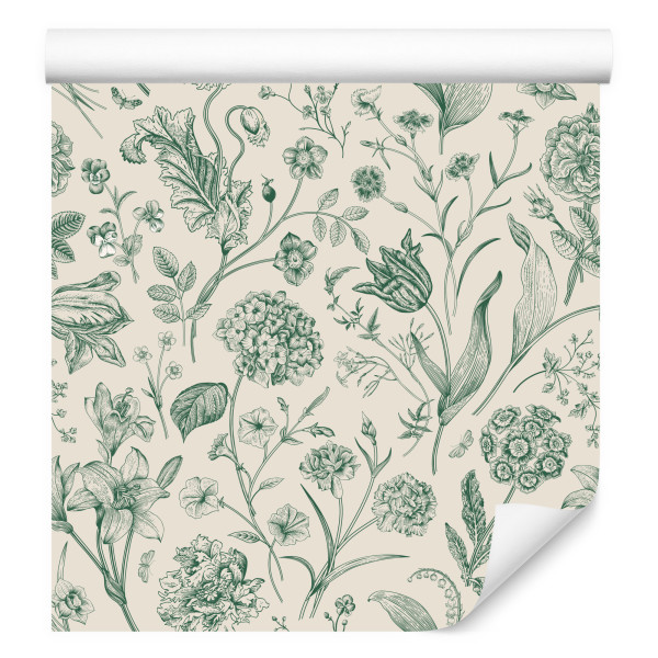 Tapeta Polne Kwiaty W Stylu Vintage