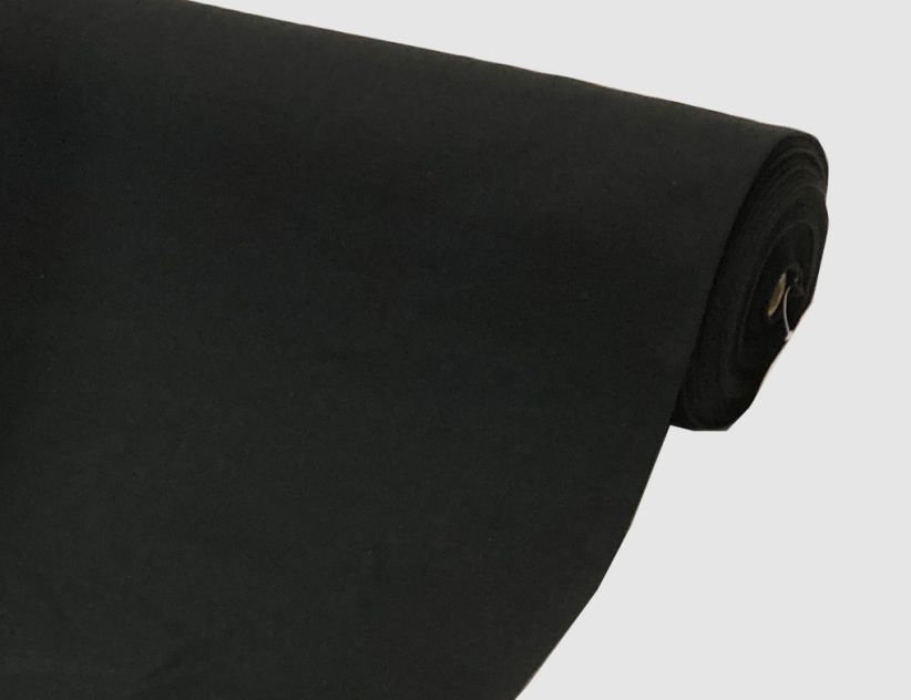 Bündchenstoff Uni Schwarz
