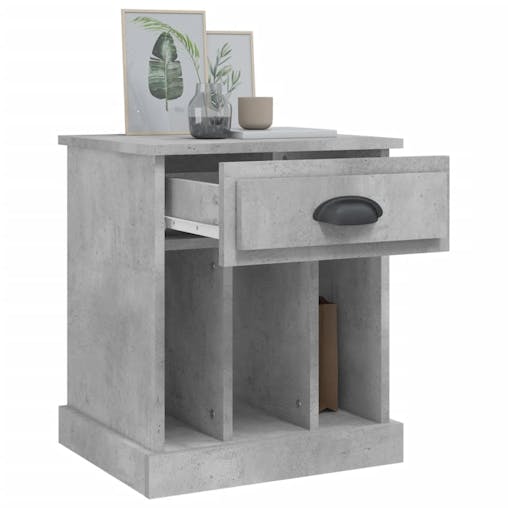 NNEVL Bedside Cabinets 2 pcs Concrete Grey 43x36x50 cm