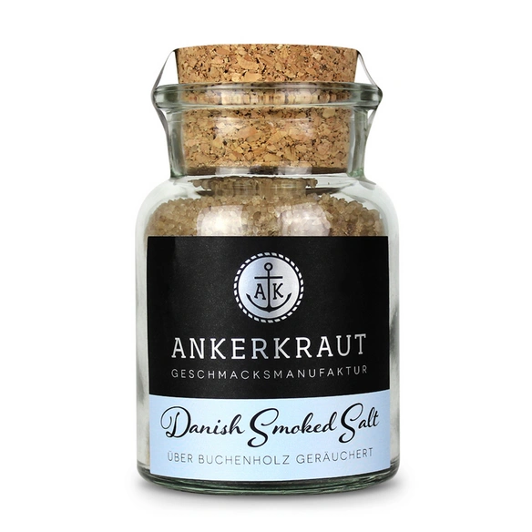 Gewürzkräutermischung, Danish Smoked Salt 160g Korkenglas