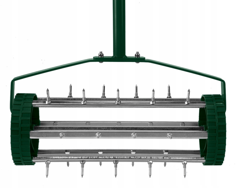 Aerator ręczny, wertykulator walcowy do trawy 27 kolcy średnica 15cm VERTO