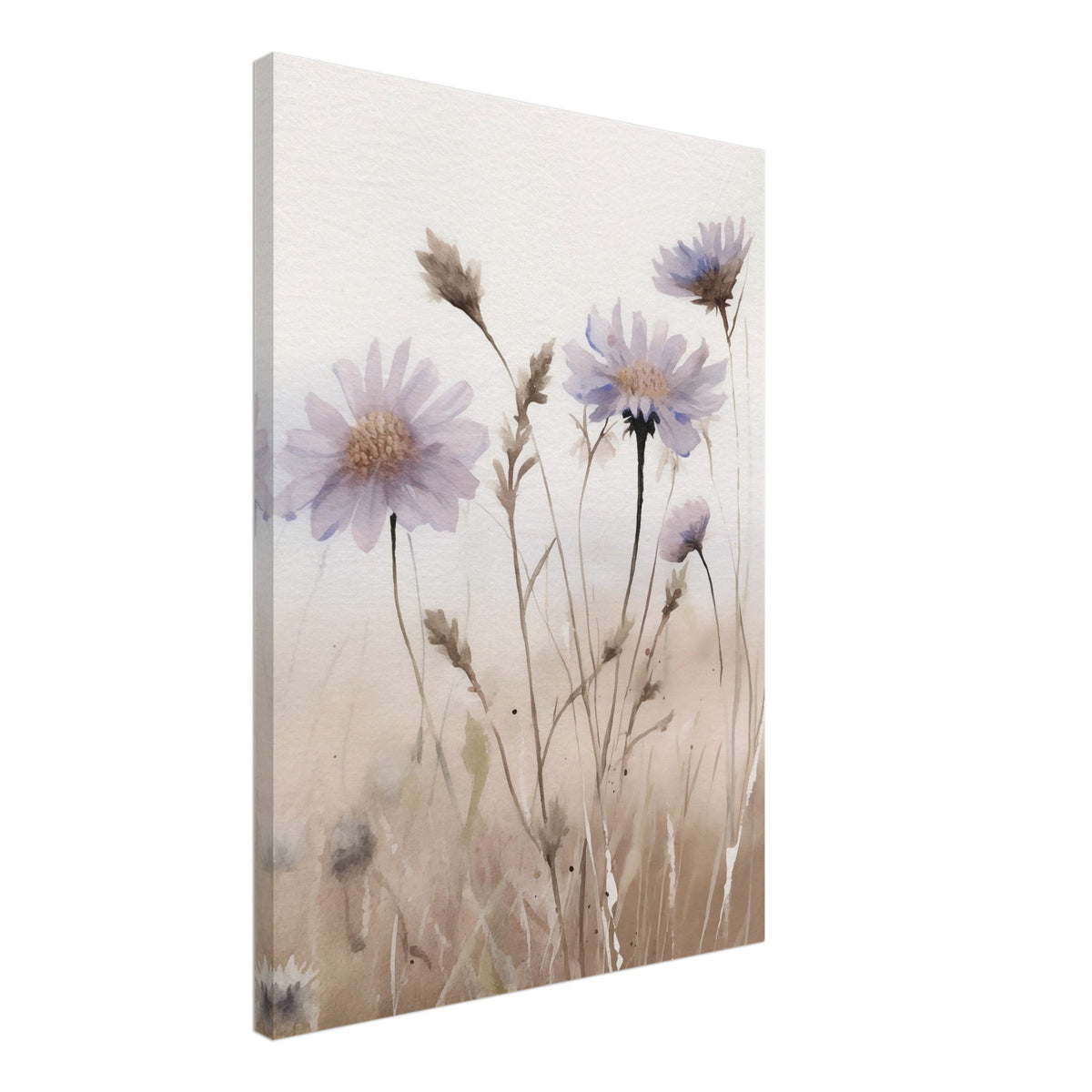 Artfulprints Canvas Flower aquarel 1 canvas - 50x70 cm - beige