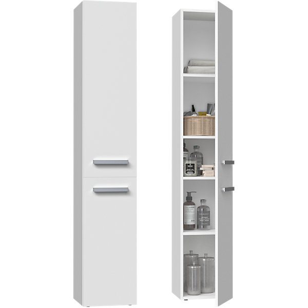 KOMMA - Meuble de salle de bain 2 portes - 31x30x174 cm - BLANC