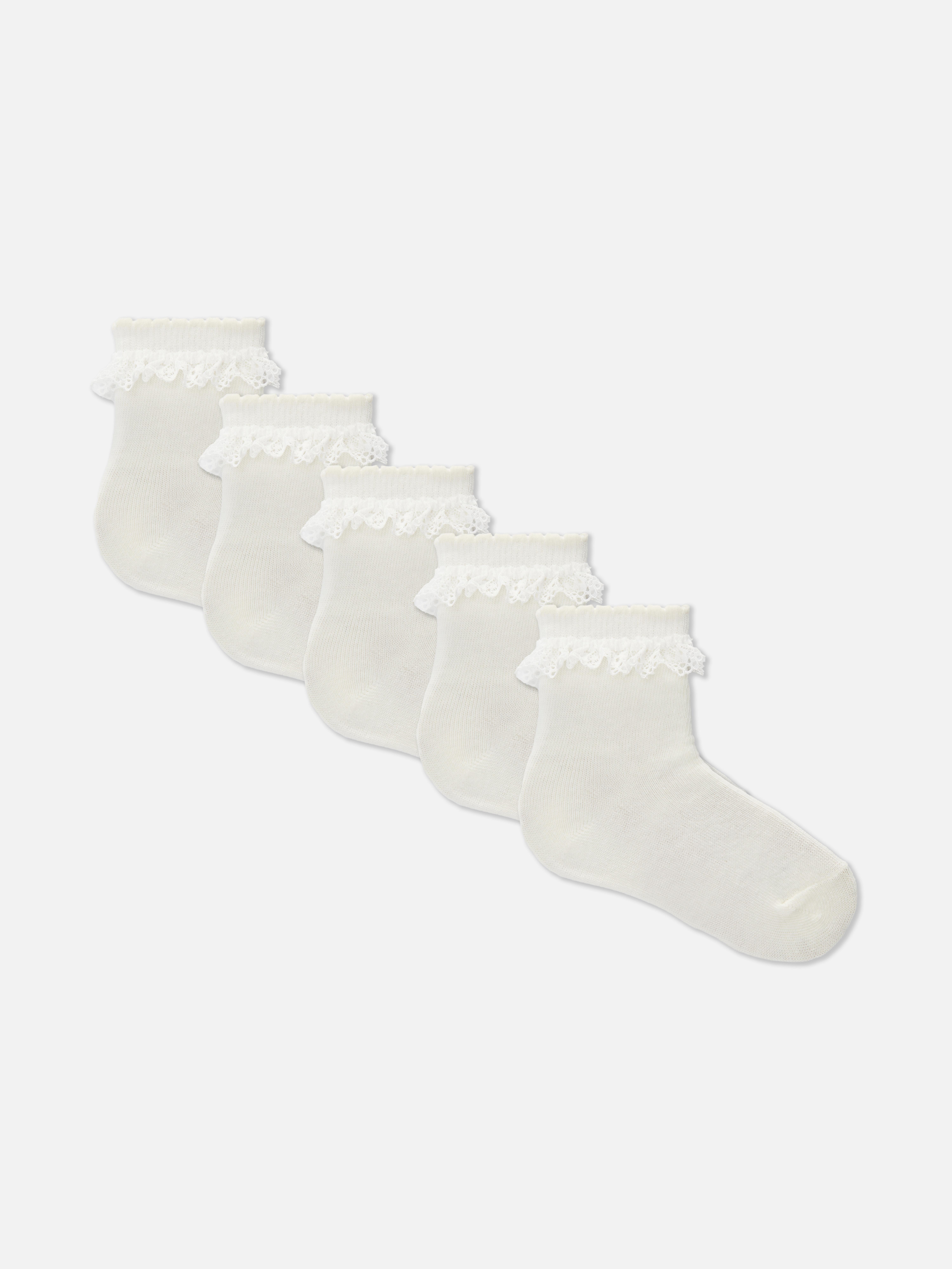 5-Pack Ruffle Trim Socks