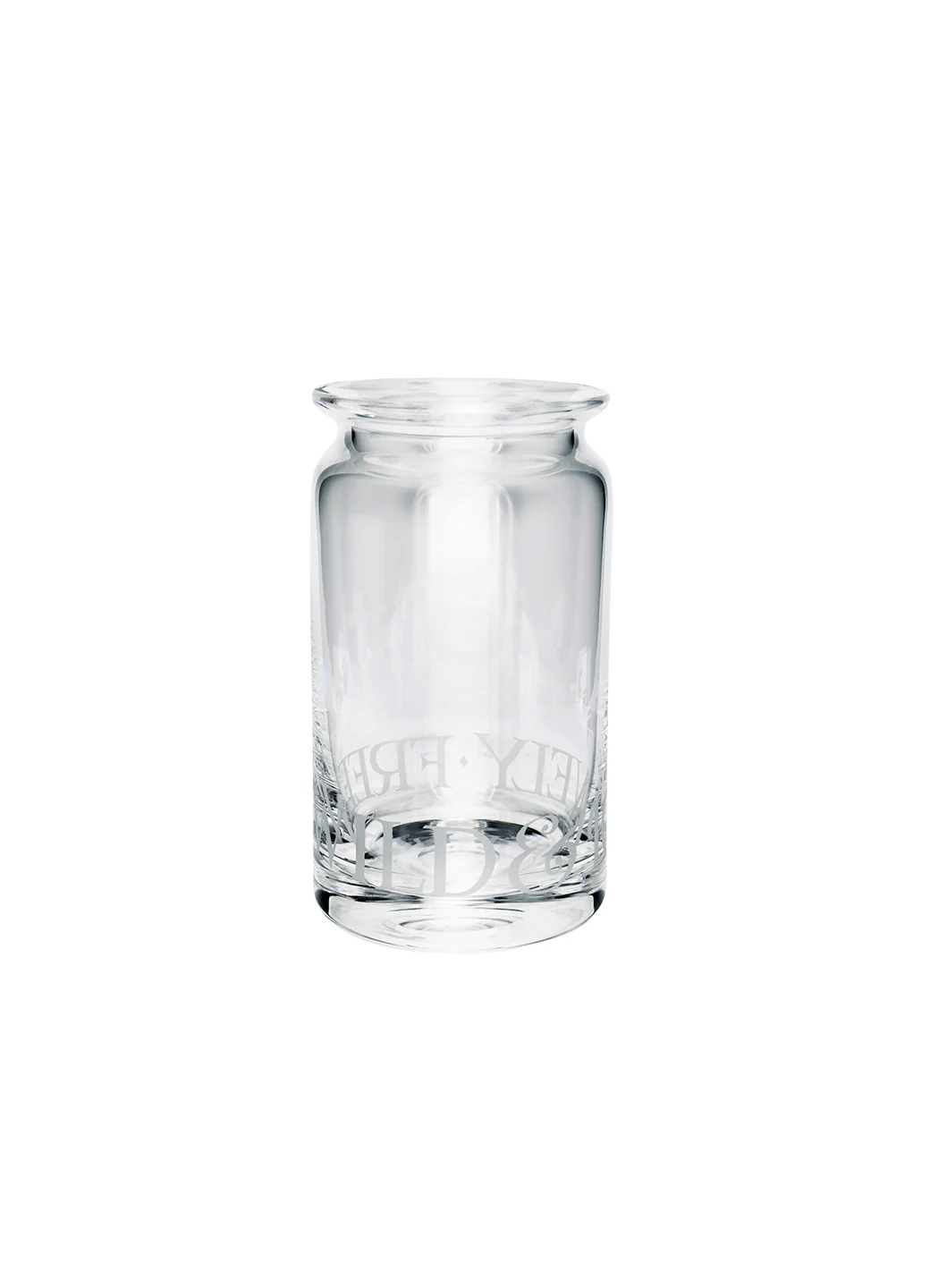 Black Toast Medium Crystal Glass Jar Vase