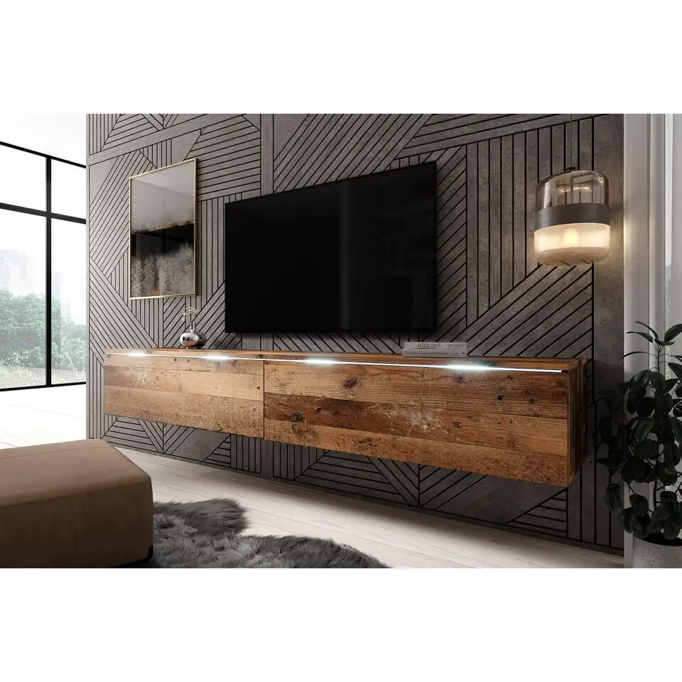 Meubella - TV-Meubel Dixon - Old wood - 180 cm