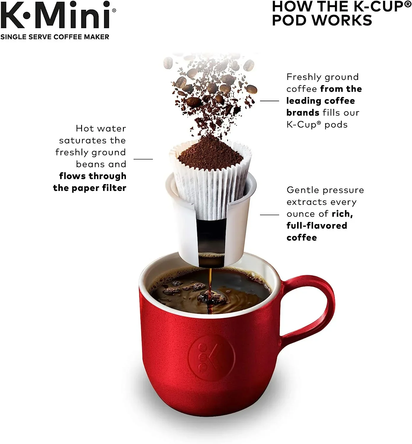 Keurig K-Mini Single Serve Coffee Maker, Studio Gray, 6 to 12 oz. Brew Sizes(Coffee Maker/Studio Gray)