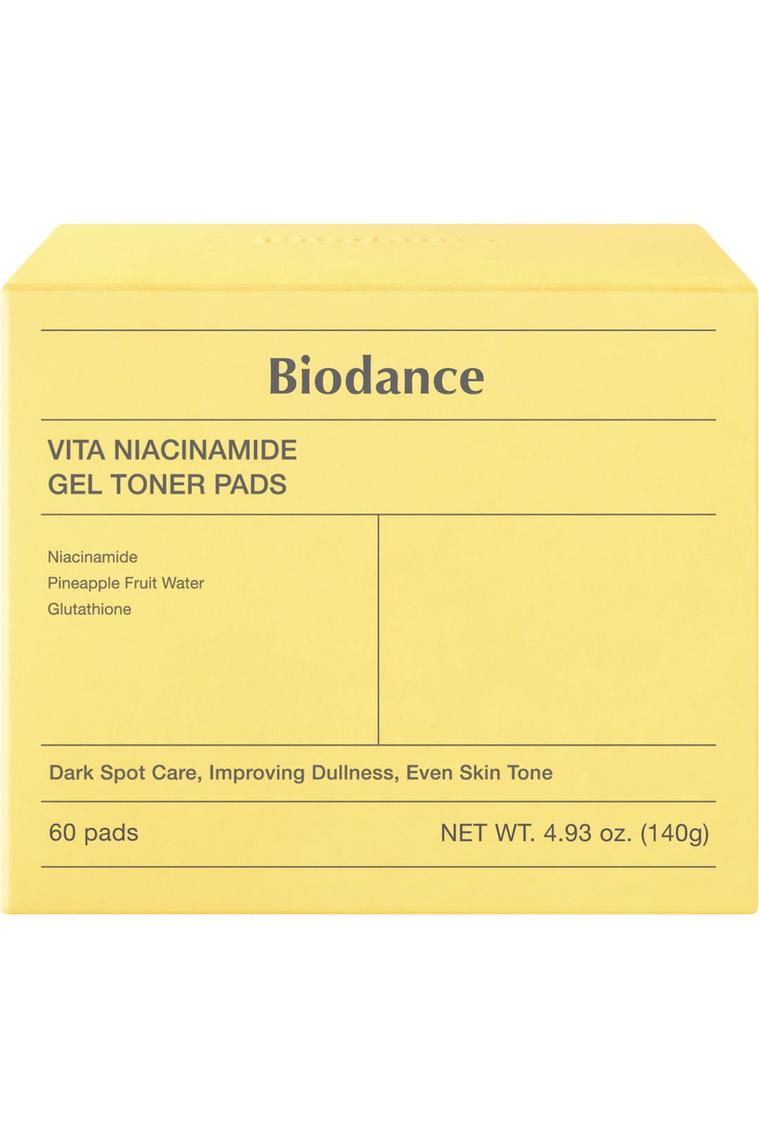 Biodance Vita Niacinamide Gel Toner Pads 60 Pads