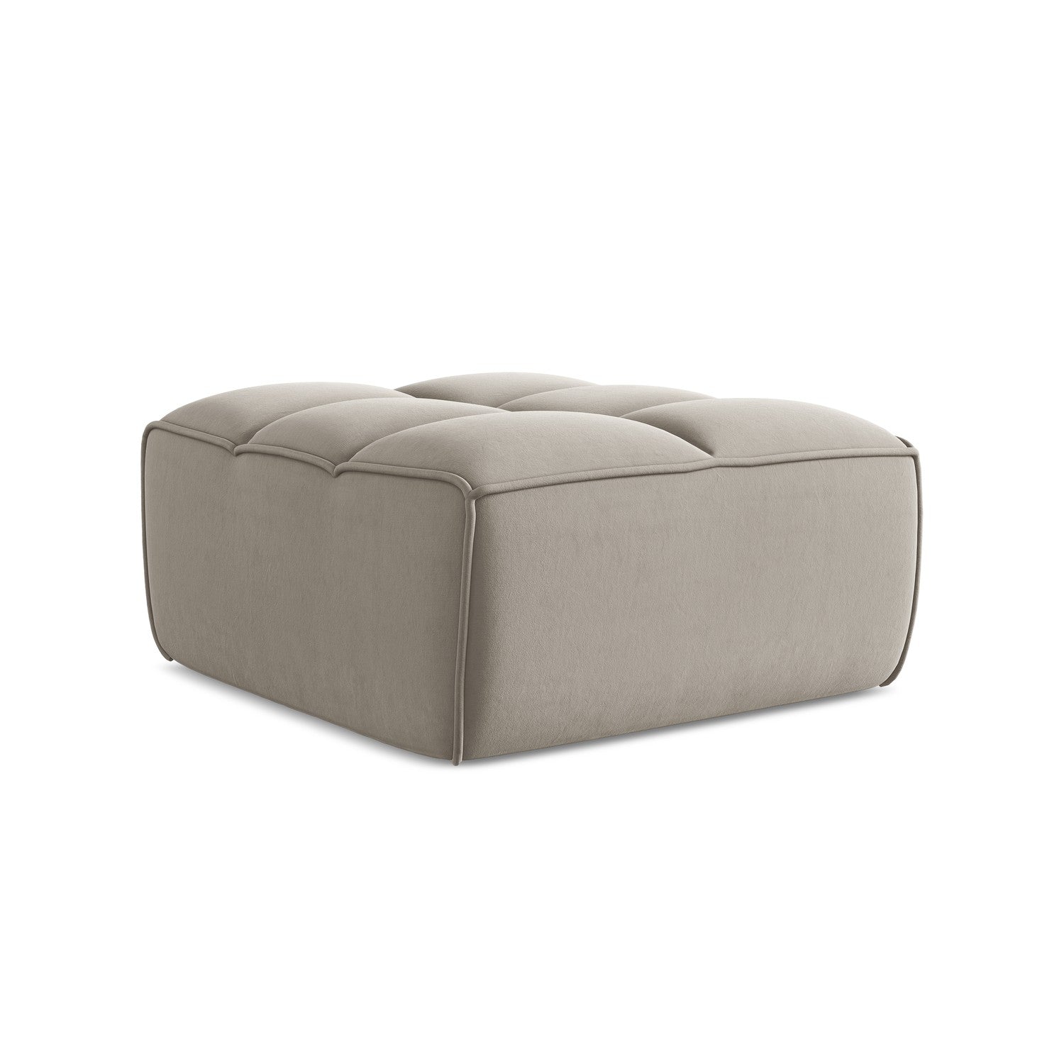LaMiaSofa Poef Belluno - velours - taupe - 80x93x43