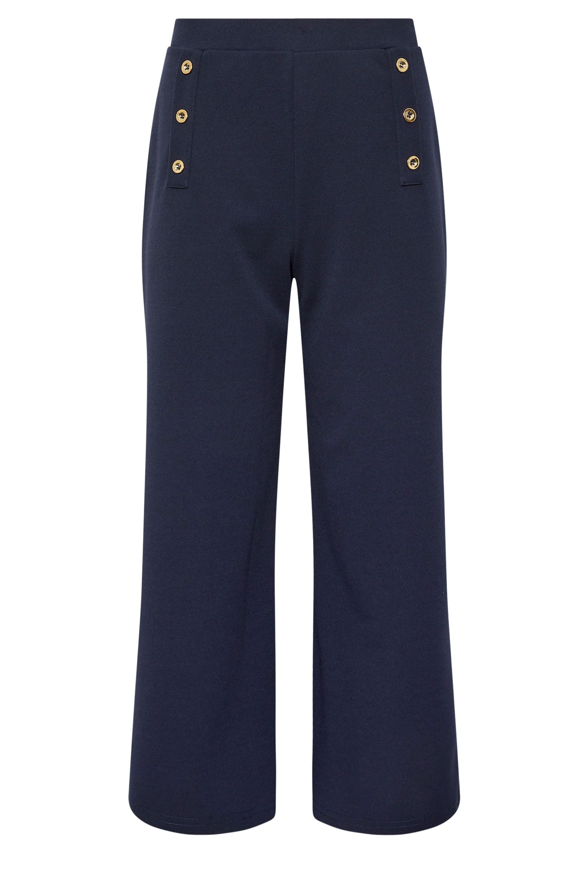 M&Co Military Button Cropped Trousers