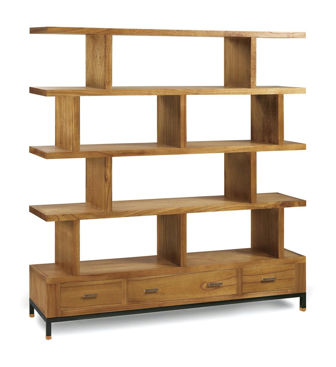 MADHU - Bibliothèque en bois marron, H 170 cm