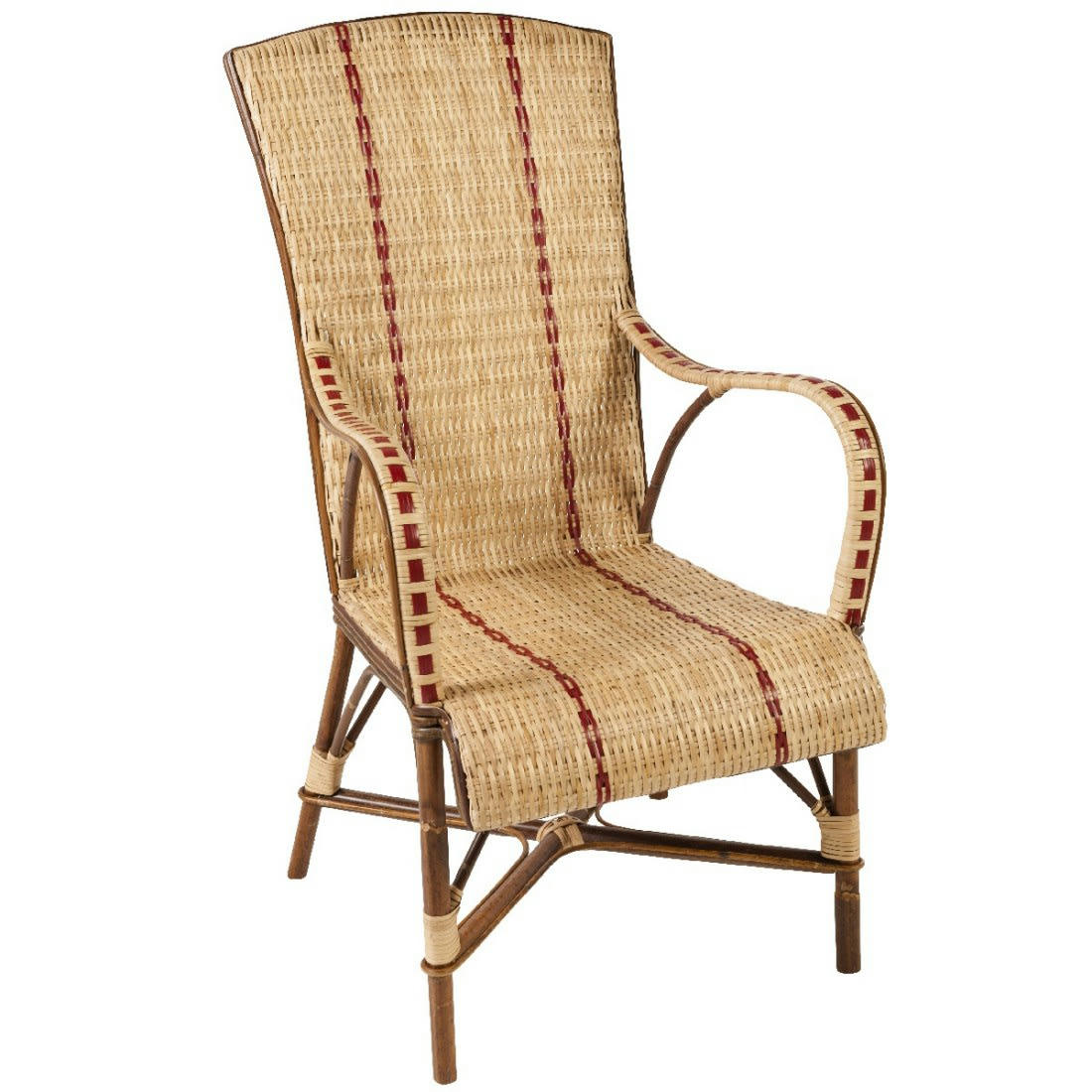 BAGATELLE - Fauteuil haut dossier en rotin