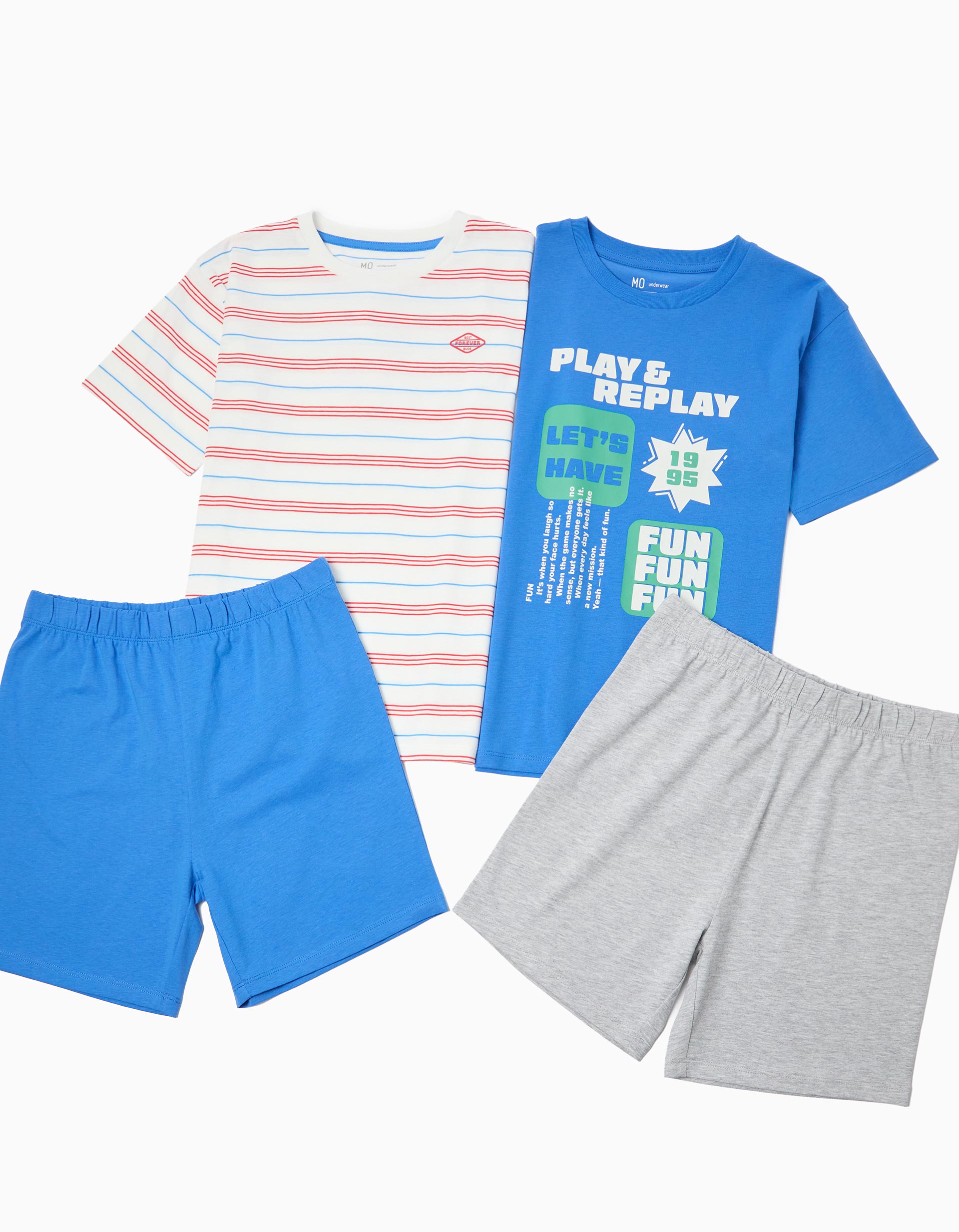 Pack 2 Pijamas, Menino, Azul