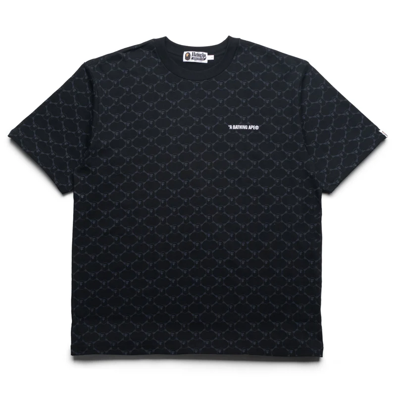 A Bathing Ape College Monogram Logo Tee - Black