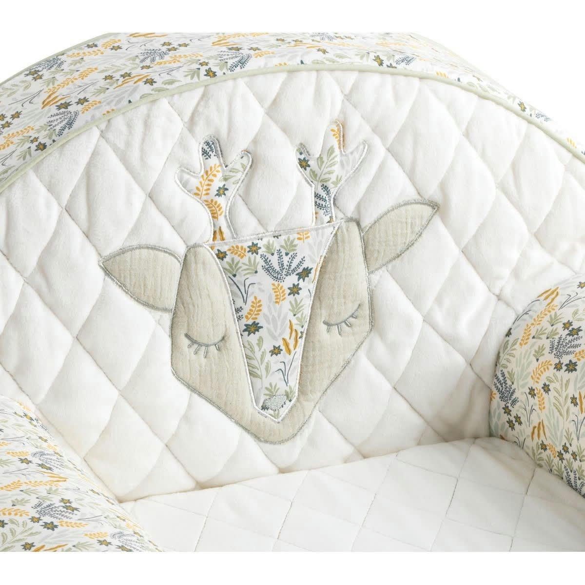 PROMENONS NOUS - Fauteuil club  en coton blanc