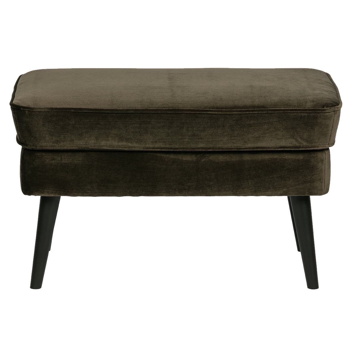 WOOOD hocker Rocco - Velvet - Warm Groen - 47x77x51