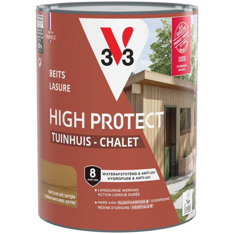 Lasure pour chalet High Protect chêne naturel 0,75 L V33