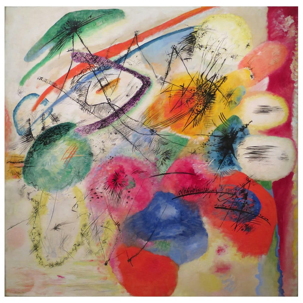 - Tableau - Traits Noirs - Wassily Kandinsky 50x50cm