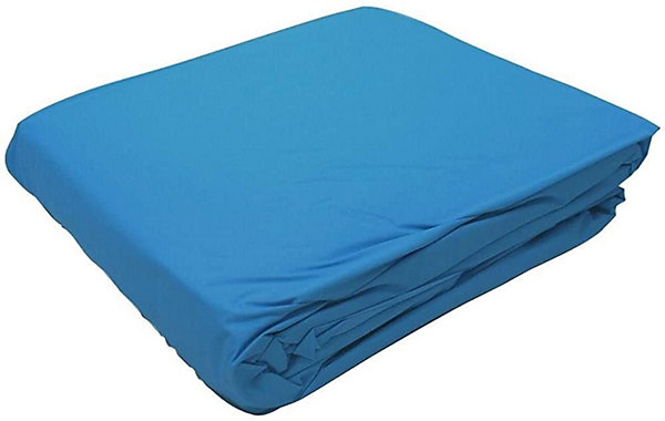 Liner overlap AQUABLUE Aqualux bleu 30/100eme piscine ovale 7.3 x 3.7 hauteux max 1.22m