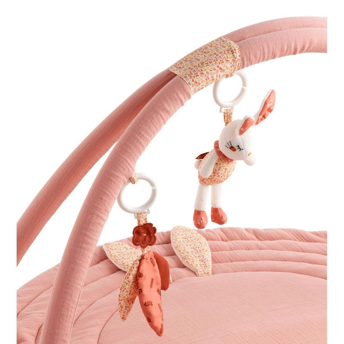 ESMEE - Tapis d'éveil avec arches en coton rose