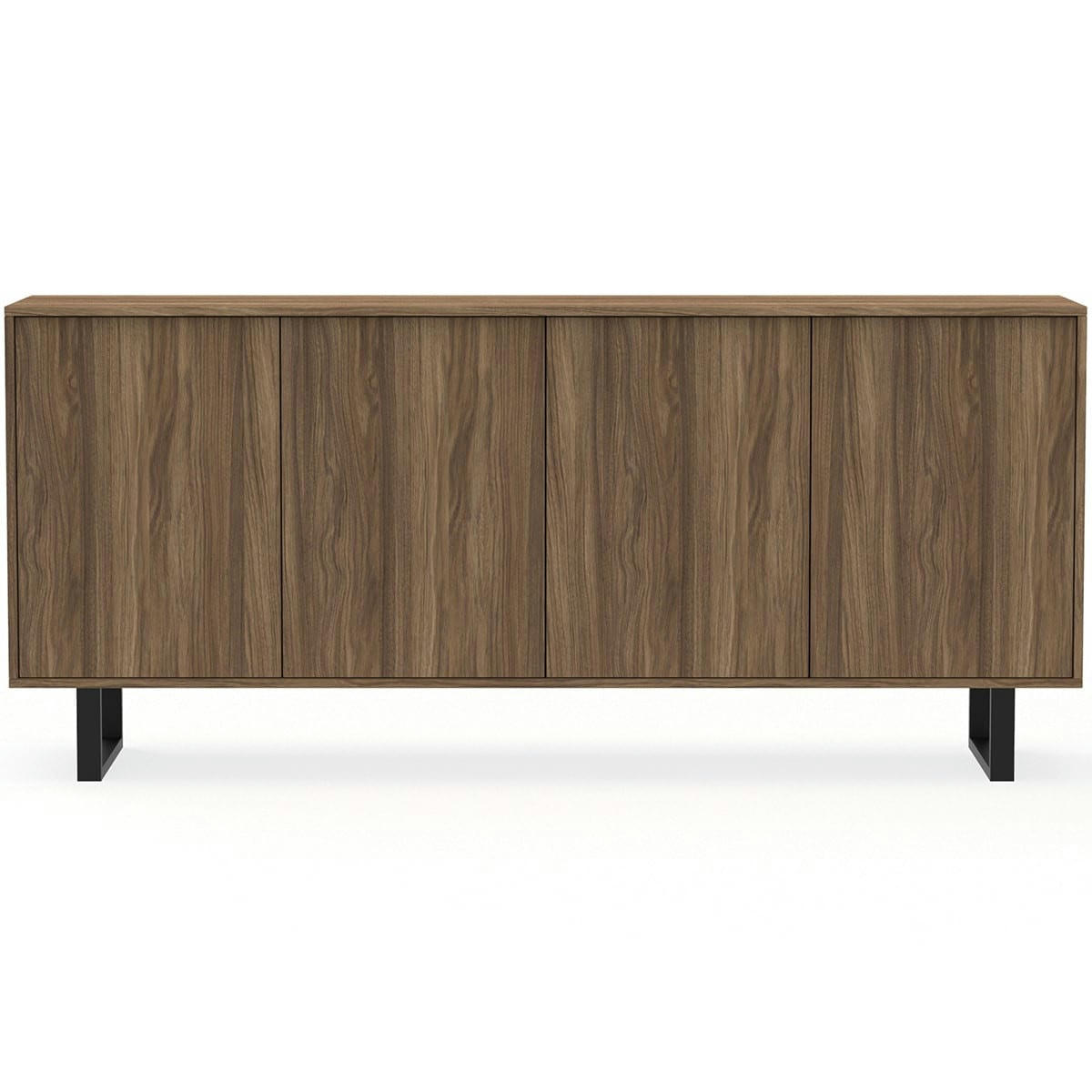 ROSS - Buffet 4 portes effet Noyer 180 cm