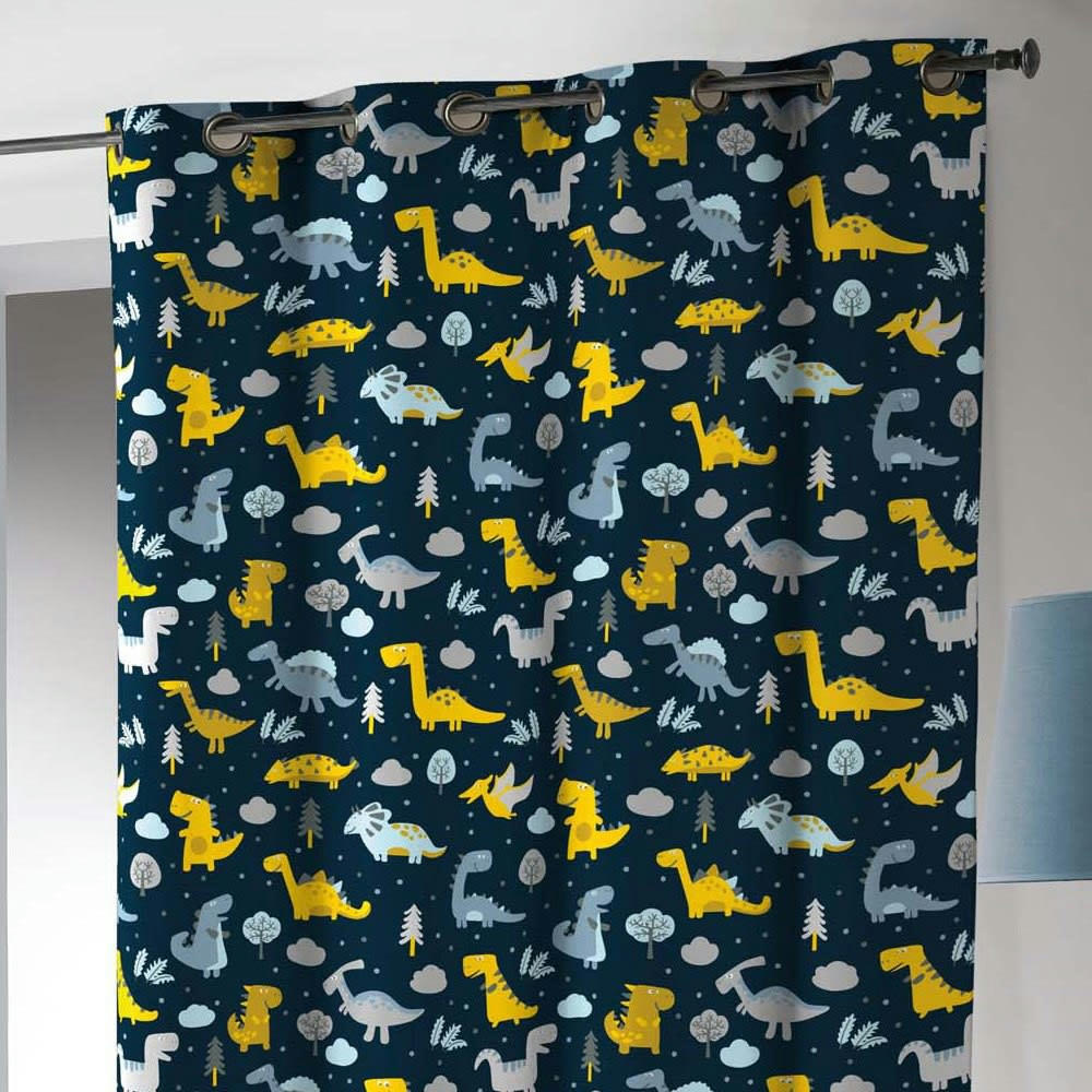 DINOBLUE - Rideau microfibre 140x240cm