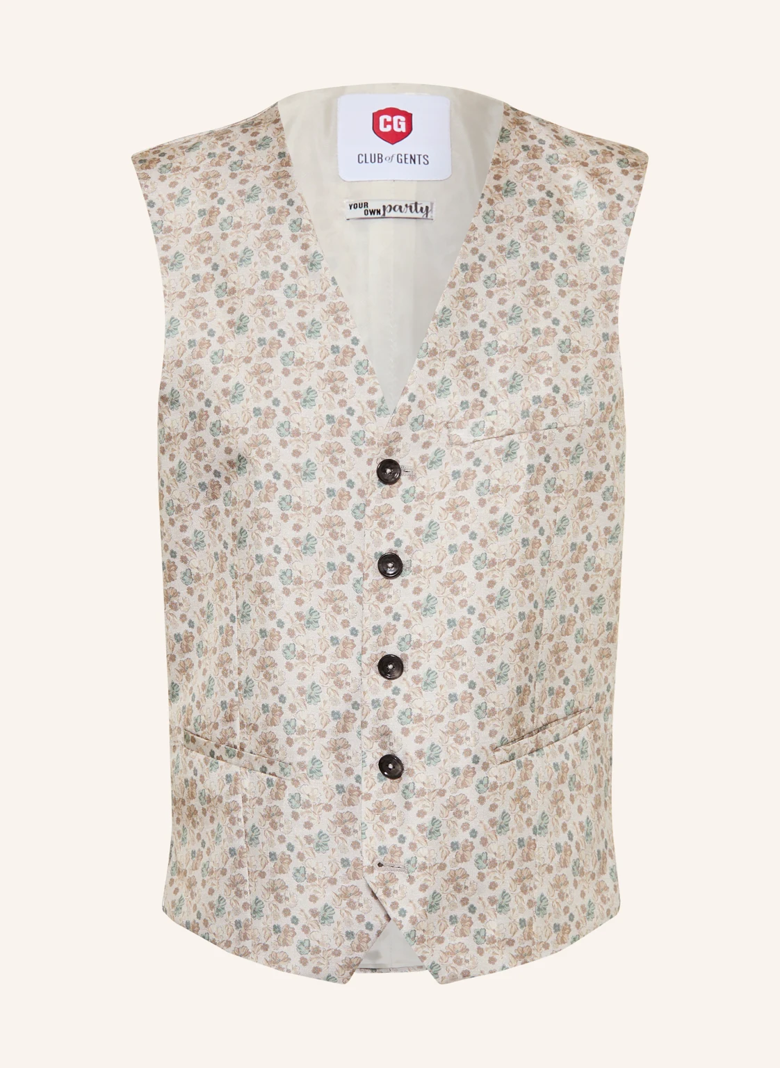 CG - CLUB of GENTS Anzugweste CG PLUM Slim Fit