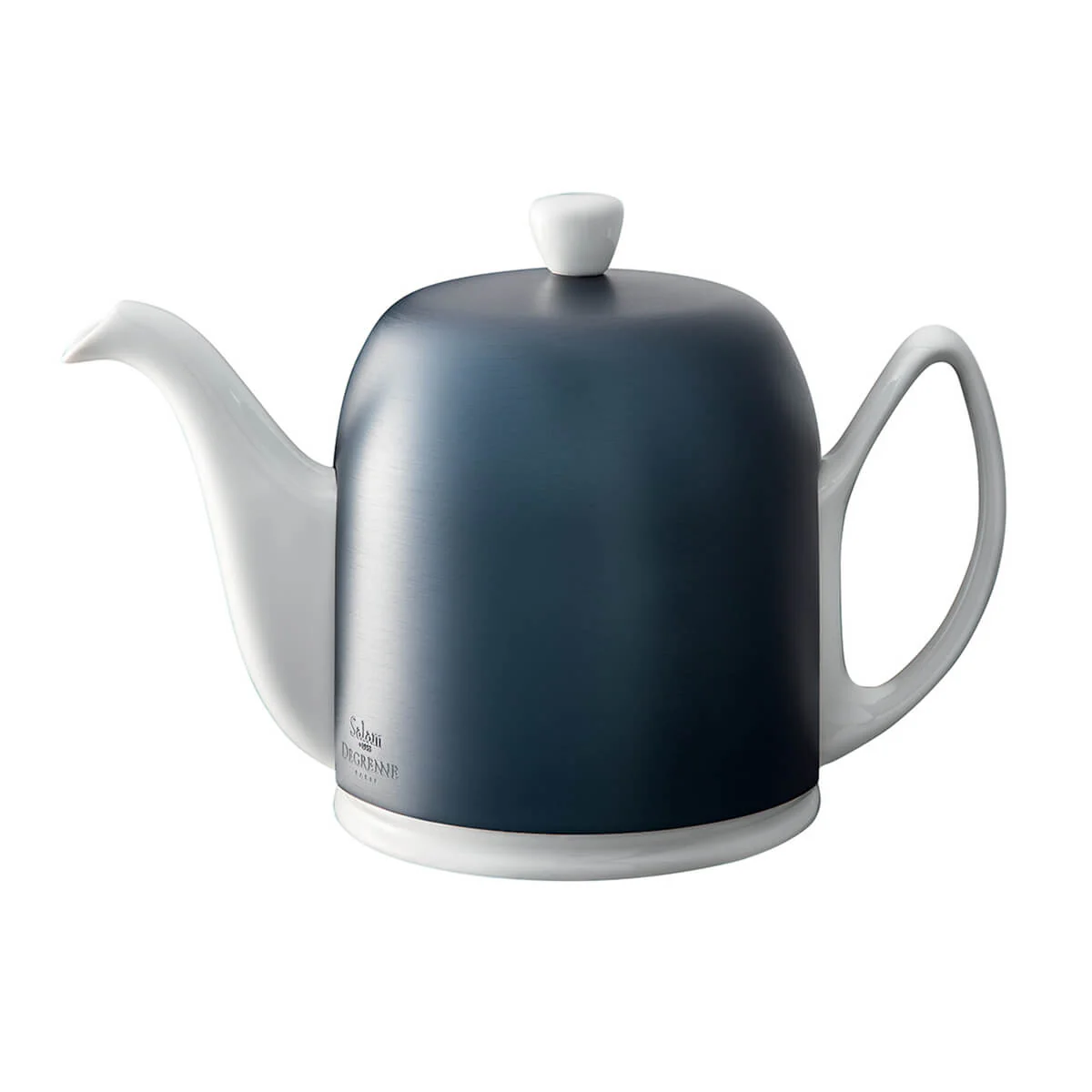 SALAM MINERALE Théière cloche cobalt - corps blanc