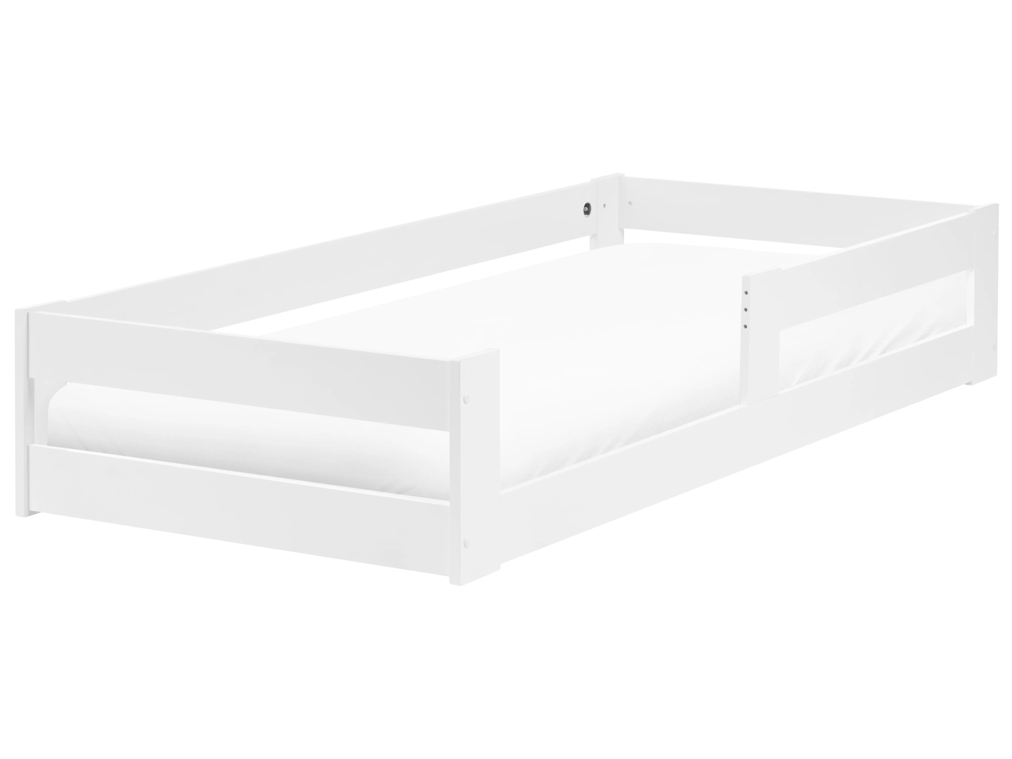 Kids Bed Pine Wood PRIMELLES 90 x 200 cm (EU Single) White