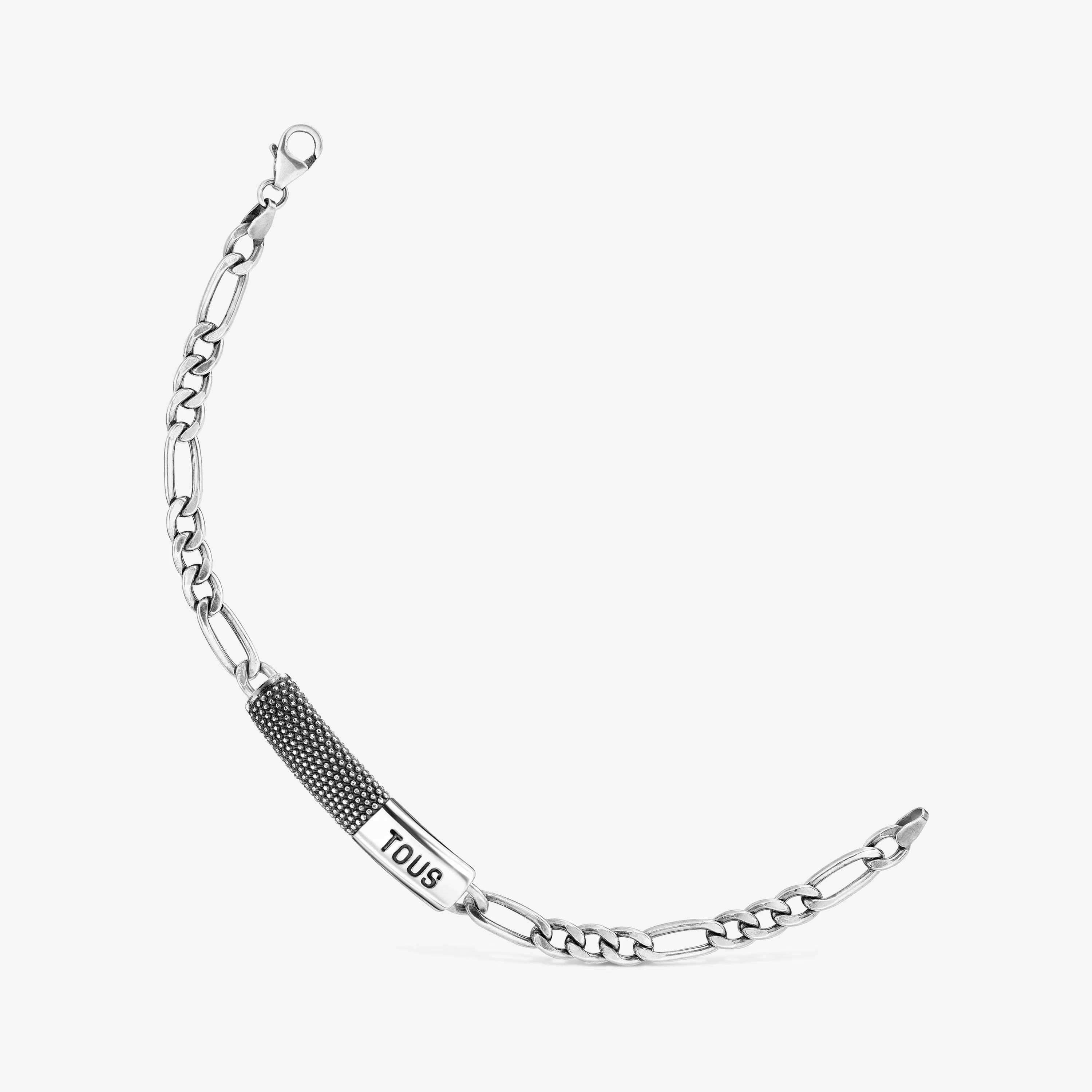 Pulsera cadena de plata envejecida TOUS Man