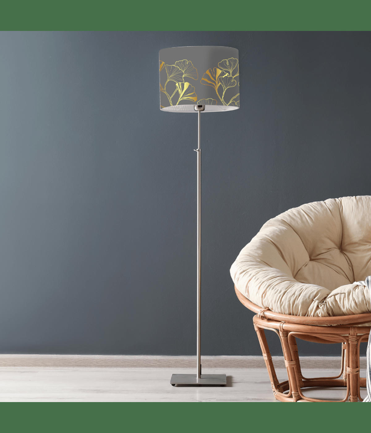 COLORS - Abat-jour Lampadaire Iris Gris D: 45 x H: 25