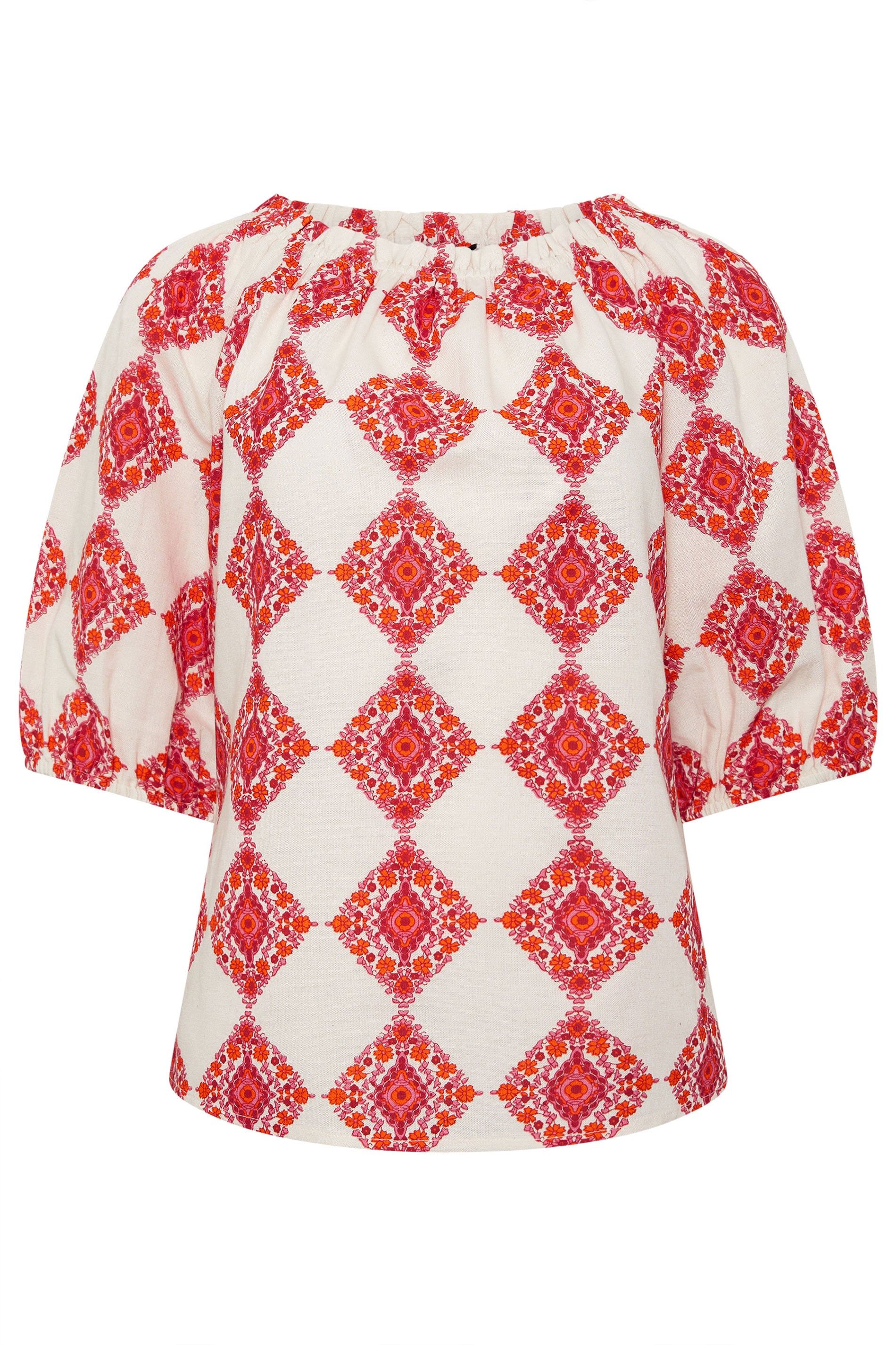M&Co Printed Cotton Top