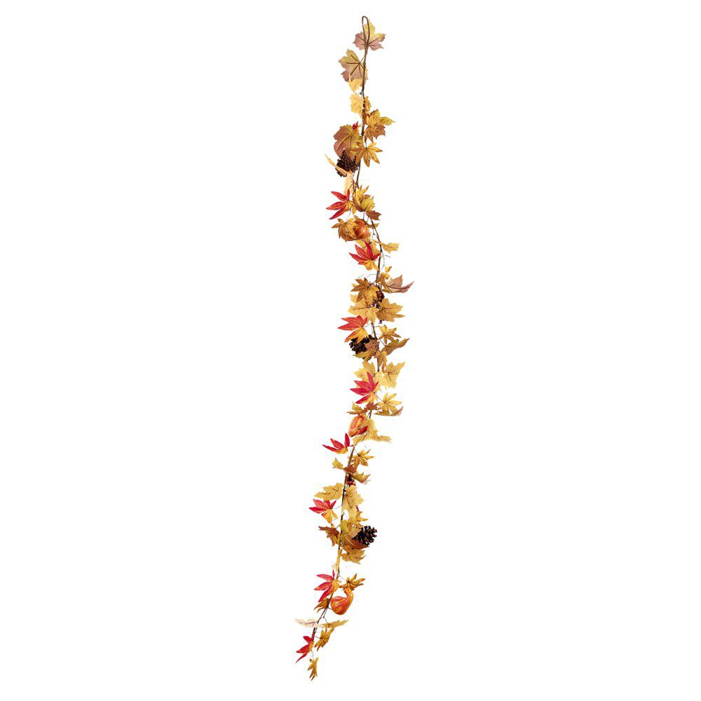 Guirlande feuille automne artificielle L180cm (2 modèles)