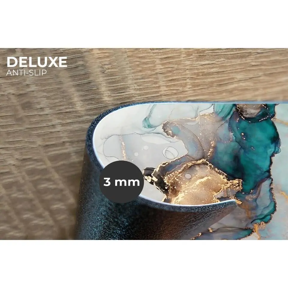 MuchoWow Placemat (6stuks) 45x30cm Marmer print Goud Blauw