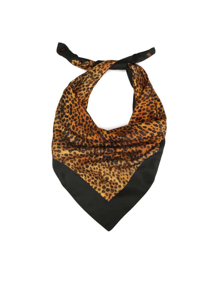 Multicolor large silk scarf